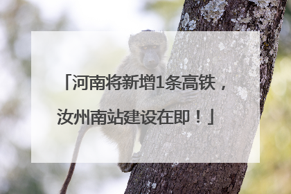 河南将新增1条高铁，汝州南站建设在即！