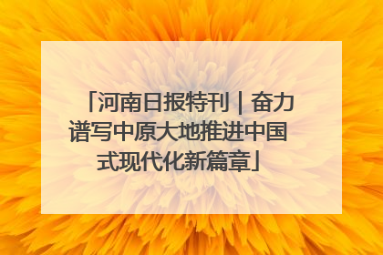 河南日报特刊｜奋力谱写中原大地推进中国式现代化新篇章