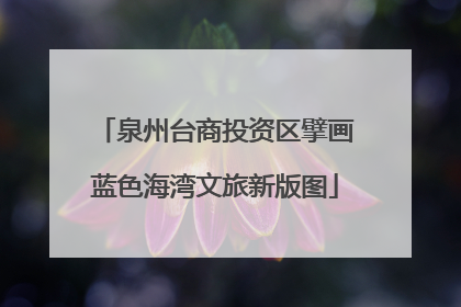 泉州台商投资区擘画蓝色海湾文旅新版图