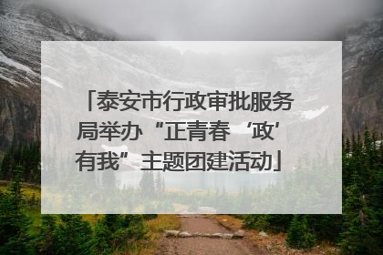 泰安市行政审批服务局举办“正青春‘政’有我”主题团建活动