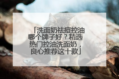 洗面奶祛痘控油哪个牌子好？精选热门控油洗面奶，良心推荐这十款