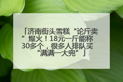 济南街头雪糕“论斤卖”爆火！18元一斤能称30多个，很多人排队买“满满一大兜”