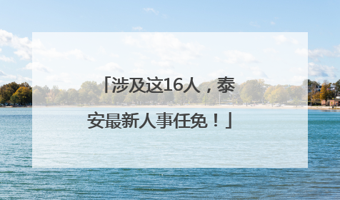 涉及这16人，泰安最新人事任免！