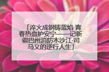 淬火成钢铸蓝焰 青春热血护安宁——记新疆巴州消防木沙江·司马义的逆行人生