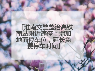 淮南交警整治高铁南站附近违停：增加地面停车位，延长免费停车时间