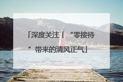 深度关注丨“零接待”带来的清风正气