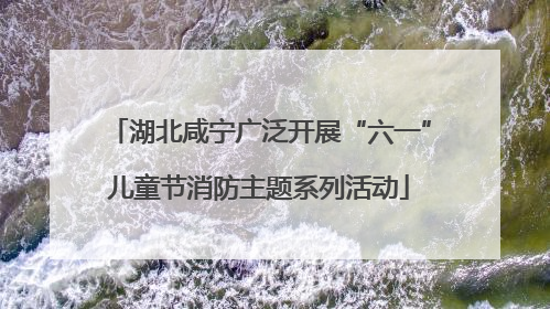 湖北咸宁广泛开展“六一”儿童节消防主题系列活动