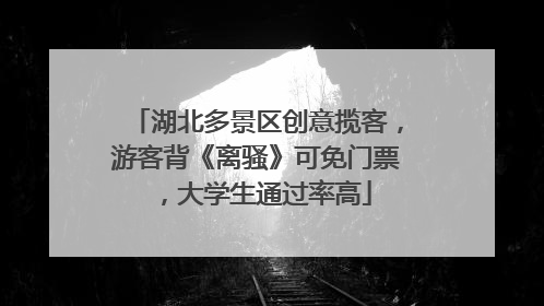 湖北多景区创意揽客，游客背《离骚》可免门票，大学生通过率高