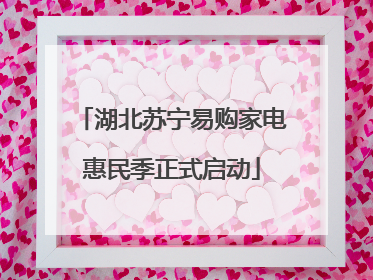 湖北苏宁易购家电惠民季正式启动