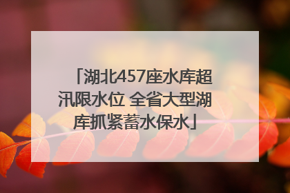 湖北457座水库超汛限水位 全省大型湖库抓紧蓄水保水