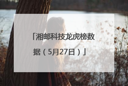 湘邮科技龙虎榜数据（5月27日）