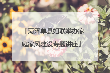 菏泽单县妇联举办家庭家风建设专题讲座