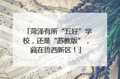 菏泽有所“五好”学校，还是“苏教版”，藏在鲁西新区！