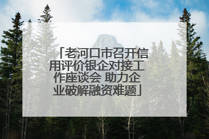 老河口市召开信用评价银企对接工作座谈会 助力企业破解融资难题