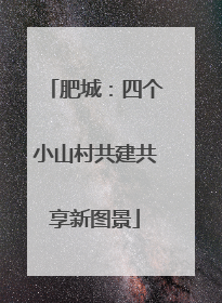 肥城：四个小山村共建共享新图景