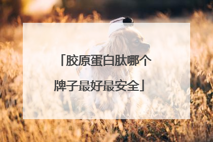 胶原蛋白肽哪个牌子最好最安全