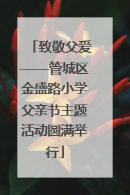 致敬父爱——管城区金盛路小学父亲节主题活动圆满举行