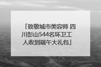 致敬城市美容师 四川彭山544名环卫工人收到端午大礼包