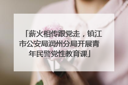 薪火相传跟党走，镇江市公安局润州分局开展青年民警党性教育课