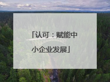 认可：赋能中小企业发展
