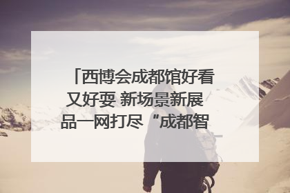 西博会成都馆好看又好耍 新场景新展品一网打尽“成都智造”｜西博视界