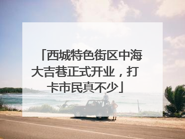 西城特色街区中海大吉巷正式开业，打卡市民真不少