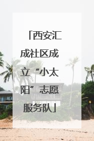 西安汇成社区成立“小太阳”志愿服务队