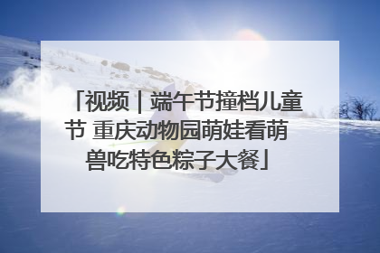视频｜端午节撞档儿童节 重庆动物园萌娃看萌兽吃特色粽子大餐