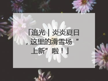 追光｜炎炎夏日，这里的滑雪场“上新”啦！