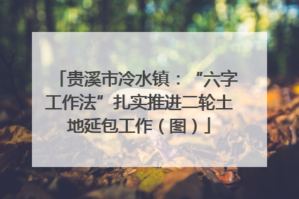 贵溪市冷水镇：“六字工作法”扎实推进二轮土地延包工作（图）