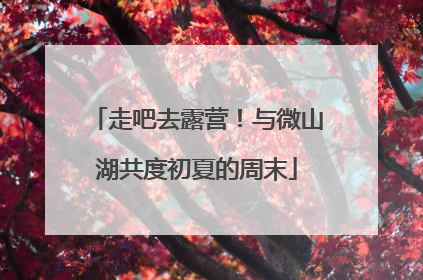 走吧去露营！与微山湖共度初夏的周末