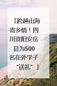 跨越山海寄乡情！四川资阳安岳县为500名在外学子“送礼”