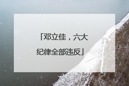 邓立佳，六大纪律全部违反