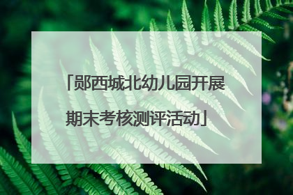 郧西城北幼儿园开展期末考核测评活动