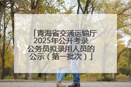 青海省交通运输厅2025年公开考录公务员拟录用人员的公示（第一批次）