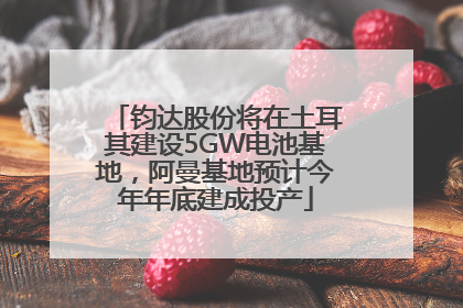 钧达股份将在土耳其建设5GW电池基地，阿曼基地预计今年年底建成投产