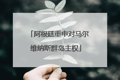阿根廷重申对马尔维纳斯群岛主权