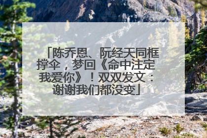 陈乔恩、阮经天同框撑伞，梦回《命中注定我爱你》！双双发文：谢谢我们都没变