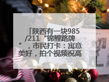 陕西有一块985/211“锦鲤路牌”，市民打卡：寓意美好，拍个视频祝高考生金榜题名
