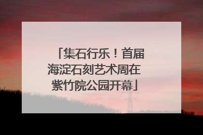 集石行乐！首届海淀石刻艺术周在紫竹院公园开幕