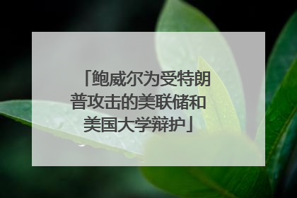 鲍威尔为受特朗普攻击的美联储和美国大学辩护
