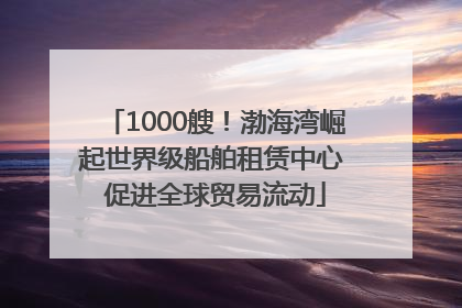 1000艘！渤海湾崛起世界级船舶租赁中心 促进全球贸易流动