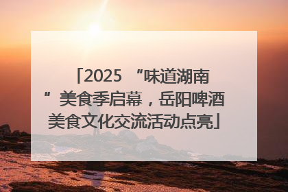 2025 “味道湖南”美食季启幕，岳阳啤酒美食文化交流活动点亮