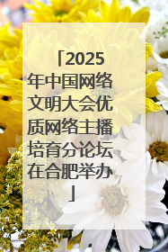2025年中国网络文明大会优质网络主播培育分论坛在合肥举办