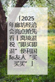 2025年廊坊经洽会亮点抢先看丨离境退税“即买即退”便利国际友人“买买买”