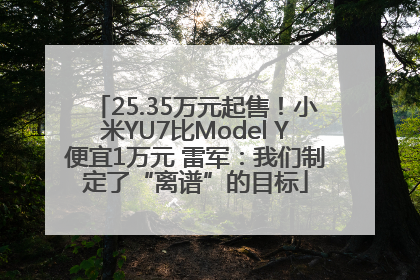 25.35万元起售！小米YU7比Model Y便宜1万元 雷军：我们制定了“离谱”的目标