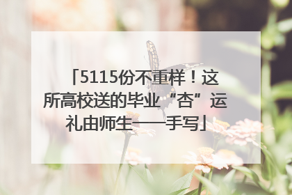 5115份不重样！这所高校送的毕业“杏”运礼由师生一一手写