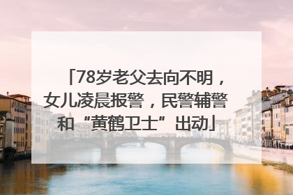 78岁老父去向不明，女儿凌晨报警，民警辅警和“黄鹤卫士”出动